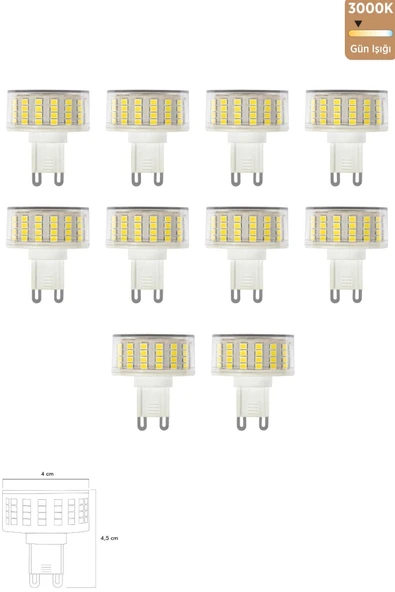 Smd Led Ampul G9 9W 3000K ERD-270