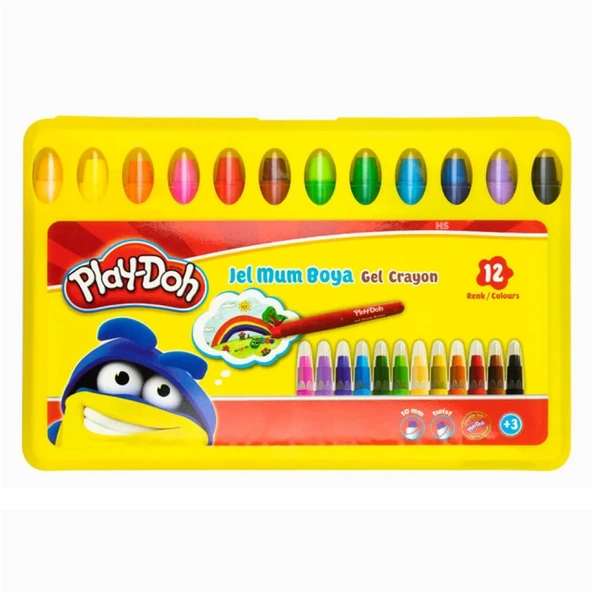 Play-Doh Jel Mum Boya Crayon 12 Renk PP Box