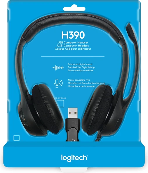 Logitech H390 USB Gürültü Önleyici Mikrofonlu Kulaklık - Siyah - 7