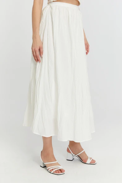 Ekru Krinkıl Vual Etek - 6