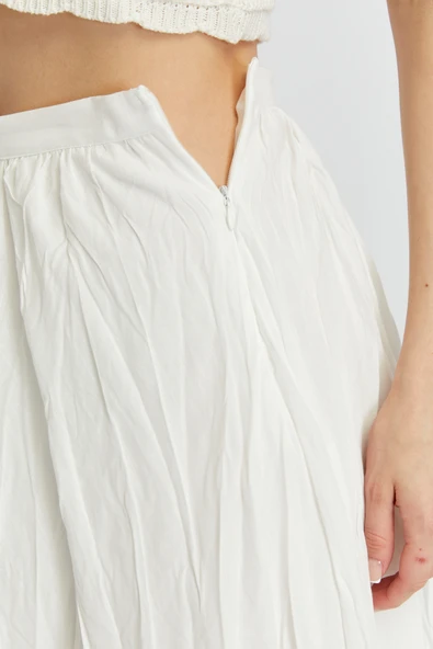 Ekru Krinkıl Vual Etek - 3