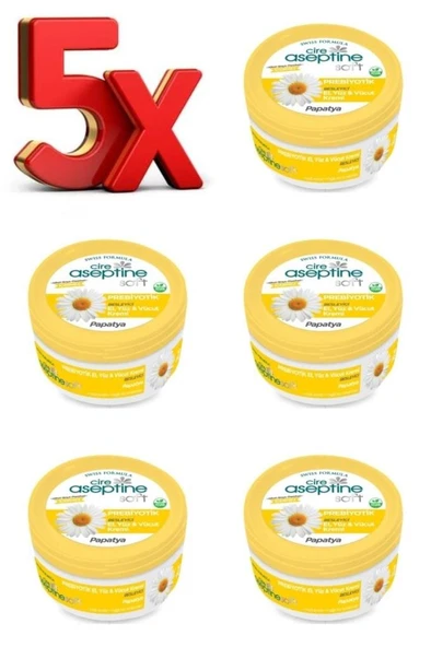 Cire Aseptine 5 Adet Soft Papatya Özlü El, Yüz & Vücut Nemlendirici Bakım Kremi 30 Ml