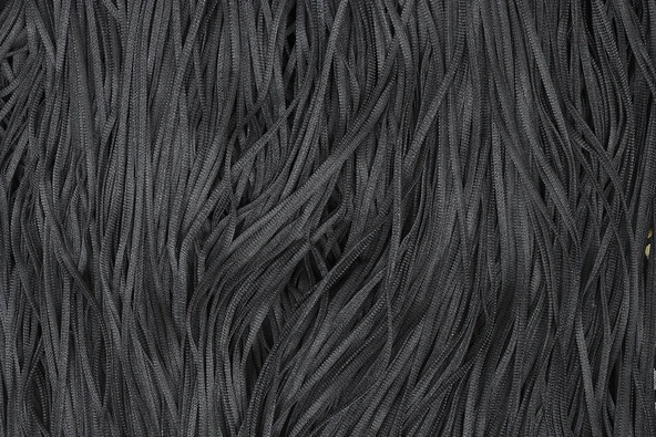 DÜZ İP  MODEL 100 Cm EN 280 Cm BOY KOYU ANTRASİT RENK HAZIR İP PERDE - Resim 6