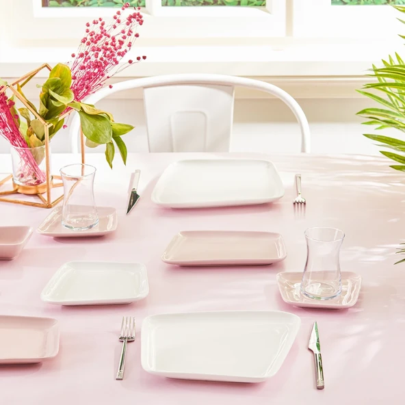 Karaca Naomi 26 Parça 6 Kişilik Kahvaltı Takımı Pink - 4