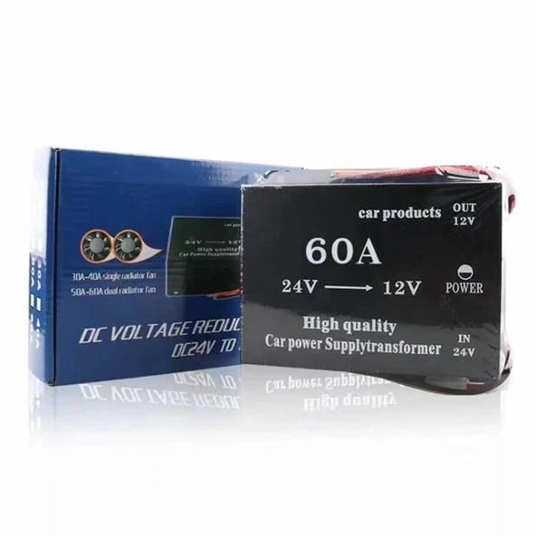 Konvertör çevirici 24-12V 60 Amper Kompakt ve dayanıklı Çevirici - Resim 2