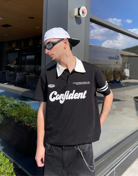 Confident Polo Yaka Oversize Tişört