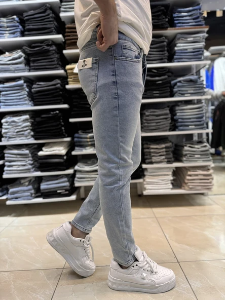 Açık Mavi Yıkamalı Skinny Fit Jean 623CslKe - 3