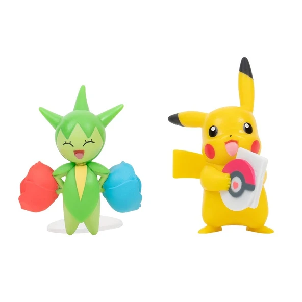 Pokemon Battle 2'li Figür Seti Pikachu & Roselia