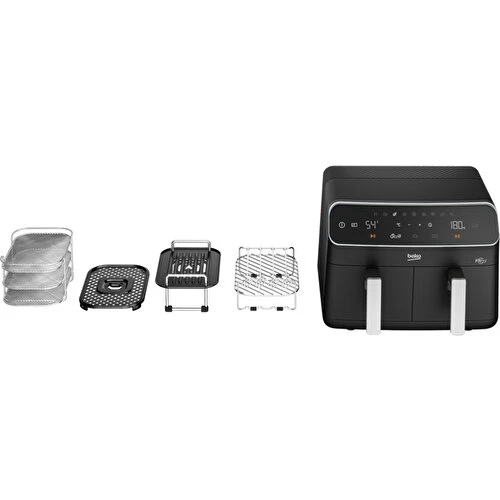 Beko FR 8284 FitFry Az Yağlı Airfryer - Çift Hazneli - Resim 2