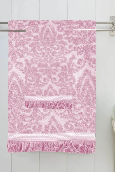 Mira Home Saçaklı Lüks Banyo Havlu Takımı %100 Pamuk Lalezar - 2