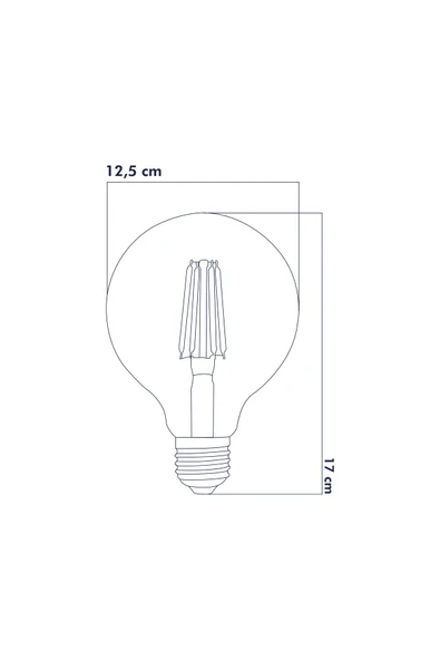 Rustik LED Ampul E27 6W 2500K Gün Işığı 3'lü ERD-39 - 2
