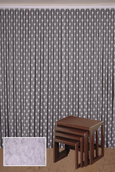 KALPLİ MODEL BEYAZ RENK İP PERDE HAZIR İP PERDE 300*270 ürün görseli 1