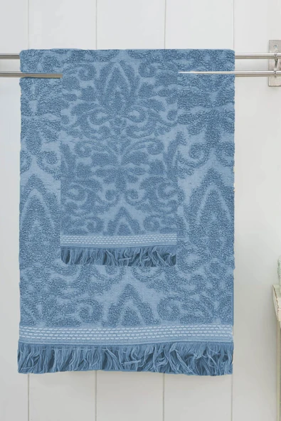 Mira Home Saçaklı Lüks Banyo Havlu Takımı %100 Pamuk Lalezar - 10