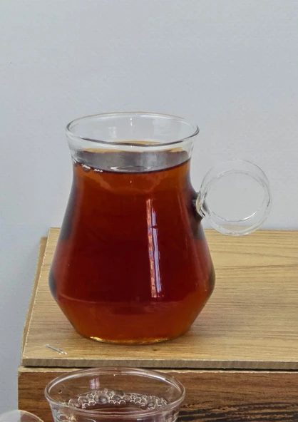 Lore Cam Çay Seti - 6lı Cam Çay Bardağı Takımı - 6 Parça Kulplu Bardak - 175 ML - 2