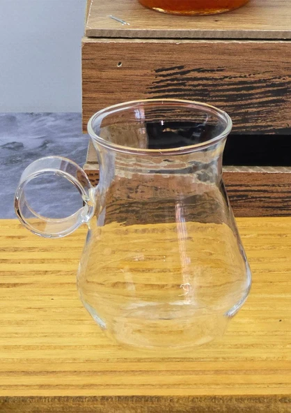 Lore Cam Çay Seti - 6lı Cam Çay Bardağı Takımı - 6 Parça Kulplu Bardak - 175 ML - 3