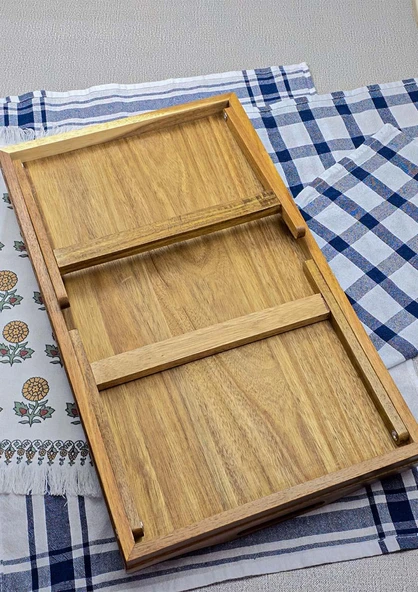 Akasya Tepsi - Açılır Kapanır Ayaklı Tepsi - 50x30 CM - 6