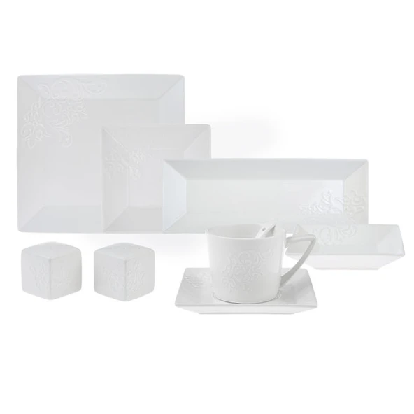 Karaca Trend Emboss 32 Parça 6 Kişilik Porselen Kahvaltı/Servis Takımı - 5