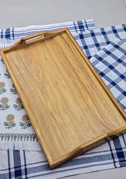 Akasya Tepsi - Açılır Kapanır Ayaklı Tepsi - 50x30 CM - 5