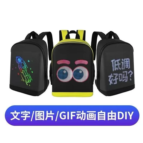 SMART BAG siyah Led Ekranlı Sırt Çantası, Motorcu Çantası - 4