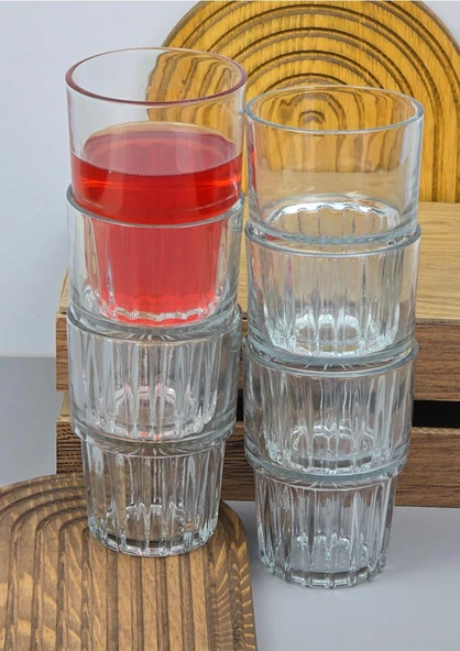 Twinkle Cam Su Bardağı Seti - 6lı Bardak Takımı - 6 Parça, 325 ML - 2