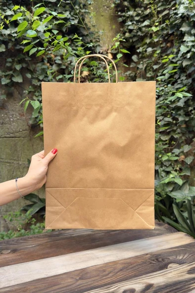 32x20x32cm Kilitli Kraft Kutu 25 Adet - 5