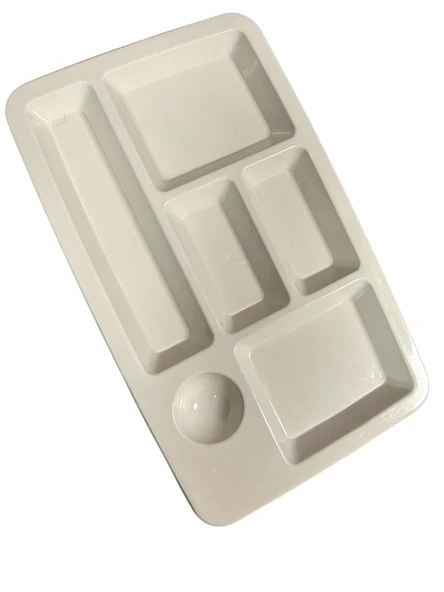 Yumurtalıklı Kahvaltılık Polikarbon Tabldot Tabağı - Resim 2