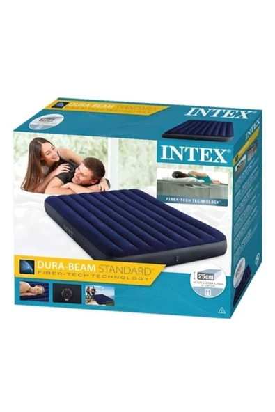 Intex 64765 Çift Kişilik Şişme Yatak Fiber-Tech Klasik Yatak  137X191X25 cm - 2