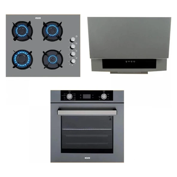 BEXEL GRİ AİRFRY DİJİTAL ANKASTRE SET(Baf72+Bao41+Da55)
