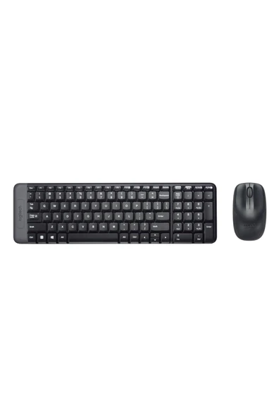 logitech MK220 Kablosuz Türkçe Klavye Mouse Seti - Siyah