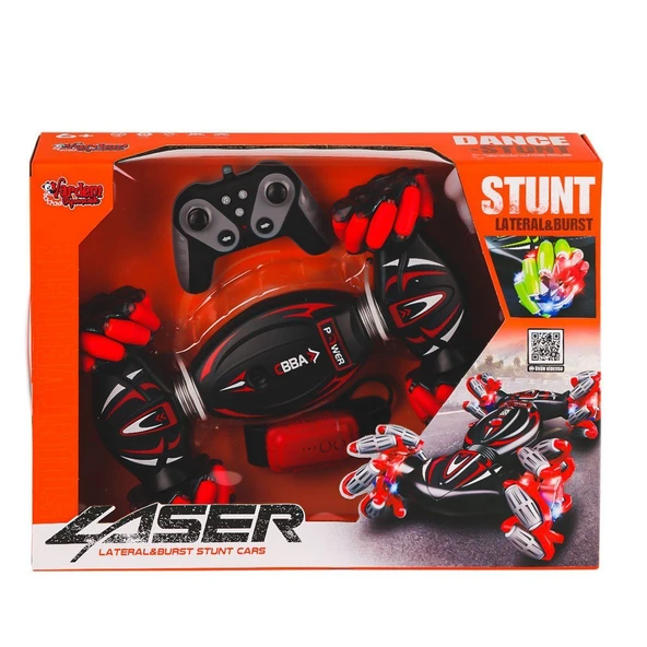 RQ3034-1 Kumandalı Bilekten Kontrol Işıklı Müzikli Stunt Araba -Vardem Oyuncak - 2