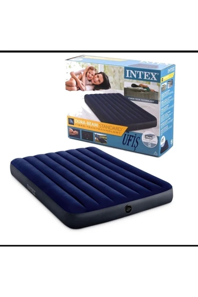 Intex 64765 Çift Kişilik Şişme Yatak Fiber-Tech Klasik Yatak 183x203x25 cm - 3