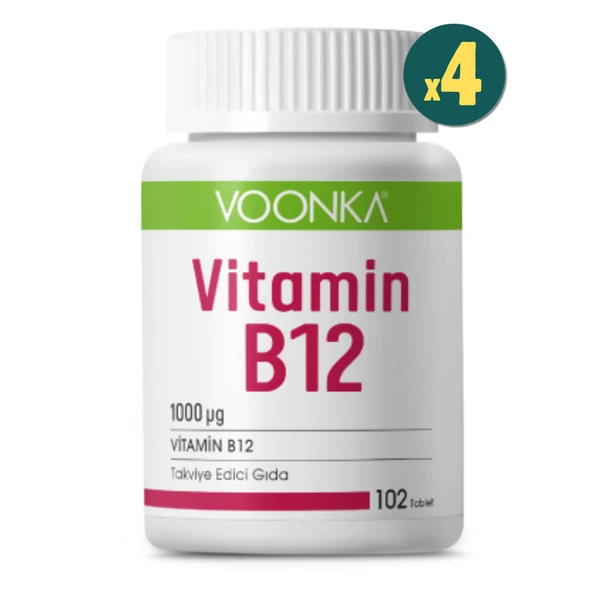 Voonka Vitamin B12 102 Tablet 4 Adet