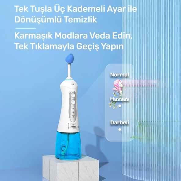 NPO Nicefeel NJ159 Profesyonel Sinüs Temizleme Şarjlı Taşınabilir Nazal Bakım Burun Duşu - 9
