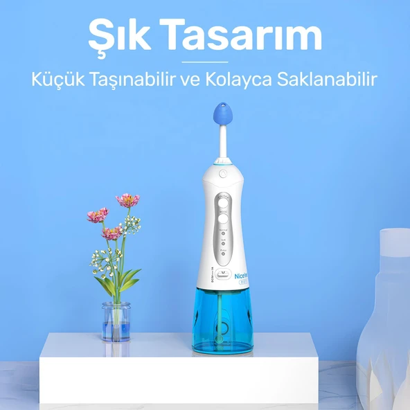 NPO Nicefeel NJ159 Profesyonel Sinüs Temizleme Şarjlı Taşınabilir Nazal Bakım Burun Duşu - 11