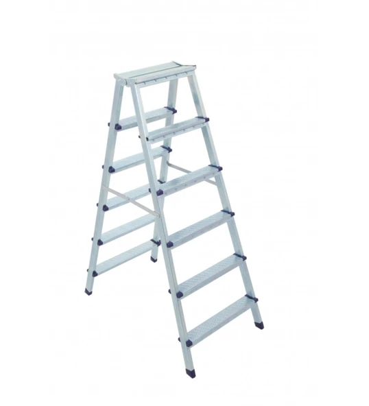 Saraylı Çift Taraflı Metal Merdiven 8+8 Basamaklı 1208