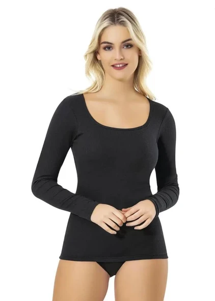 6 Adet Kota Bayan Modal Kaşkorse Kare Yaka Pedli Fanila Body 6655 - Resim 2