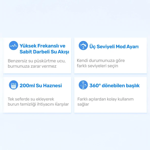 NPO Nicefeel NJ159 Profesyonel Sinüs Temizleme Şarjlı Taşınabilir Nazal Bakım Burun Duşu - 10