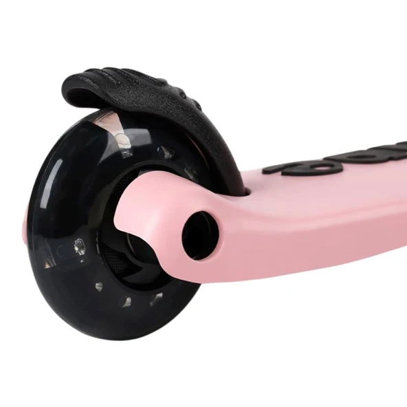 Let's Ride 3 Tekerlekli Katlanabilir Işıklı Scooter Pembe - 5