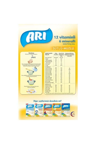 Pirinç Unu 200 gr Sütlü Muzlu 12 Vitminli 6 Minarelli 2'li Set - Resim 3