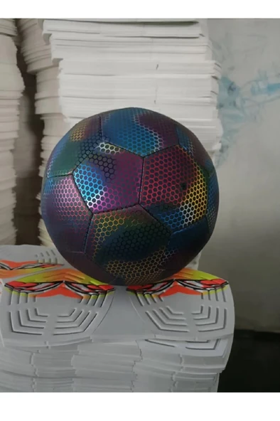 Kapris Fosfor Desenli Dikişli Futbol Topu X733 - 3