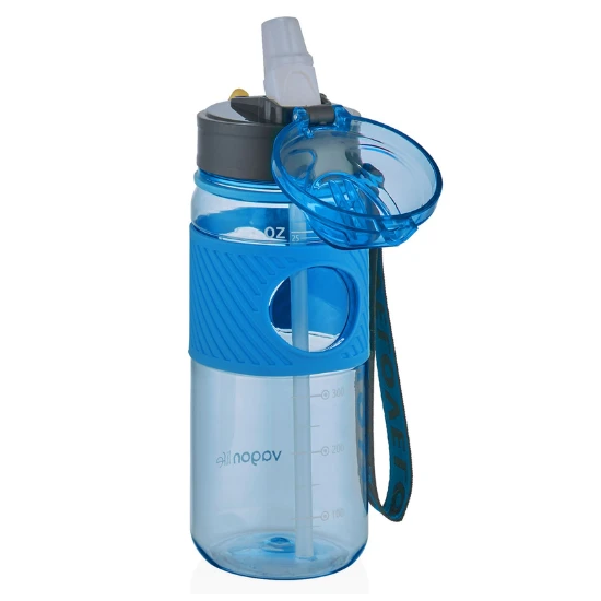 pipetli askılı 600 ml suluk vagon plastic bottle matara - 4
