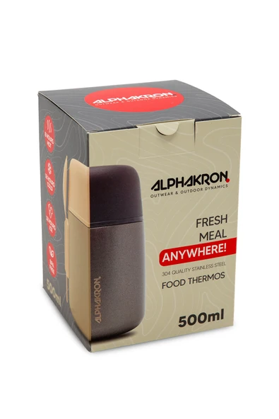 Alphakron Vakumlu Paslanmaz Çelik Yemek Termosu 0.5 lt - Yeşil - 6