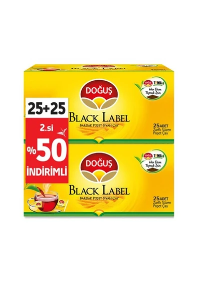 Doğuş Black Label Bardak Poşet Çay 50 Adet 100 Gr