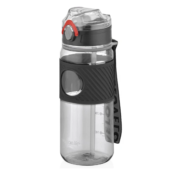 pipetli askılı 600 ml suluk vagon plastic bottle matara