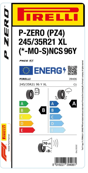 Pirelli 245/35R21 96Y Xl *-Mo-S Ncs P-Zero Pz4 B-A-70 Yaz Oto Lastiği (Üretim Yılı: 2024) - Resim 2
