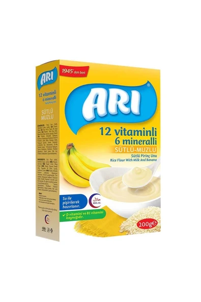 Pirinç Unu 200 gr Sütlü Muzlu 12 Vitminli 6 Minarelli 2'li Set - Resim 2