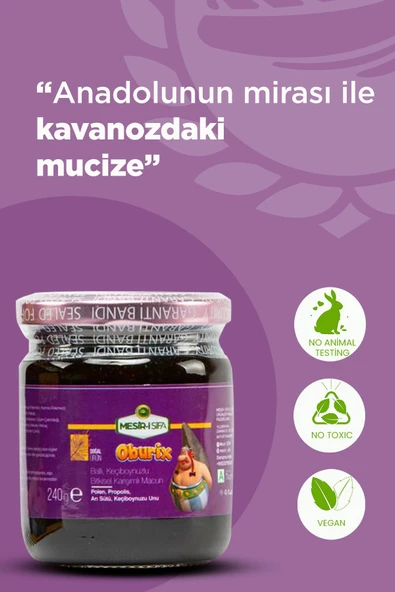 Mesir-i Şifa Ballı Keçiboynuzlu Oburix Macun Bitkisel Karışım 240gr - 2