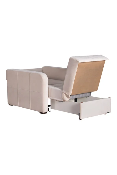 Kilim Mobilya Adonis Tekli Refakatçi Koltuğu Krem (tek Kişilik Yatak Olabilen Koltuk ) - 4