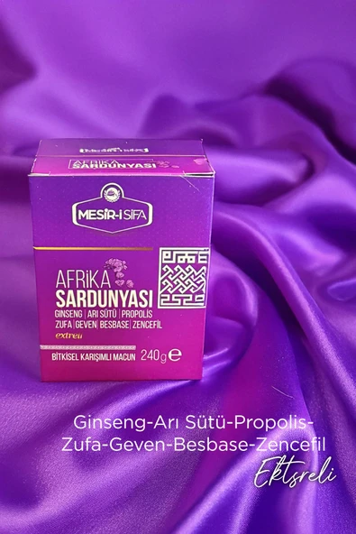 Mesir-i Şifa Afrika Sardunyası Macunu Ginseng Arı Sütü Propolis Zufa Geven Besbase Zencefil Ekstreli Macun 240g - 4