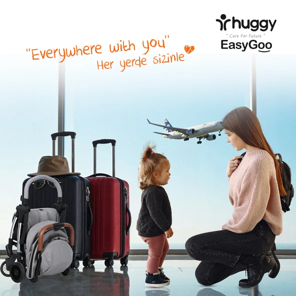 Huggy Easy Go Kabin Boy Otomatik Katlanır Bebek Arabası - 12